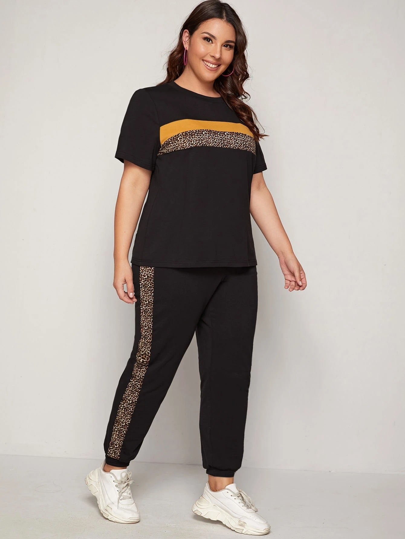 Women's Oversized Leapord Print Women's Co-ord Set