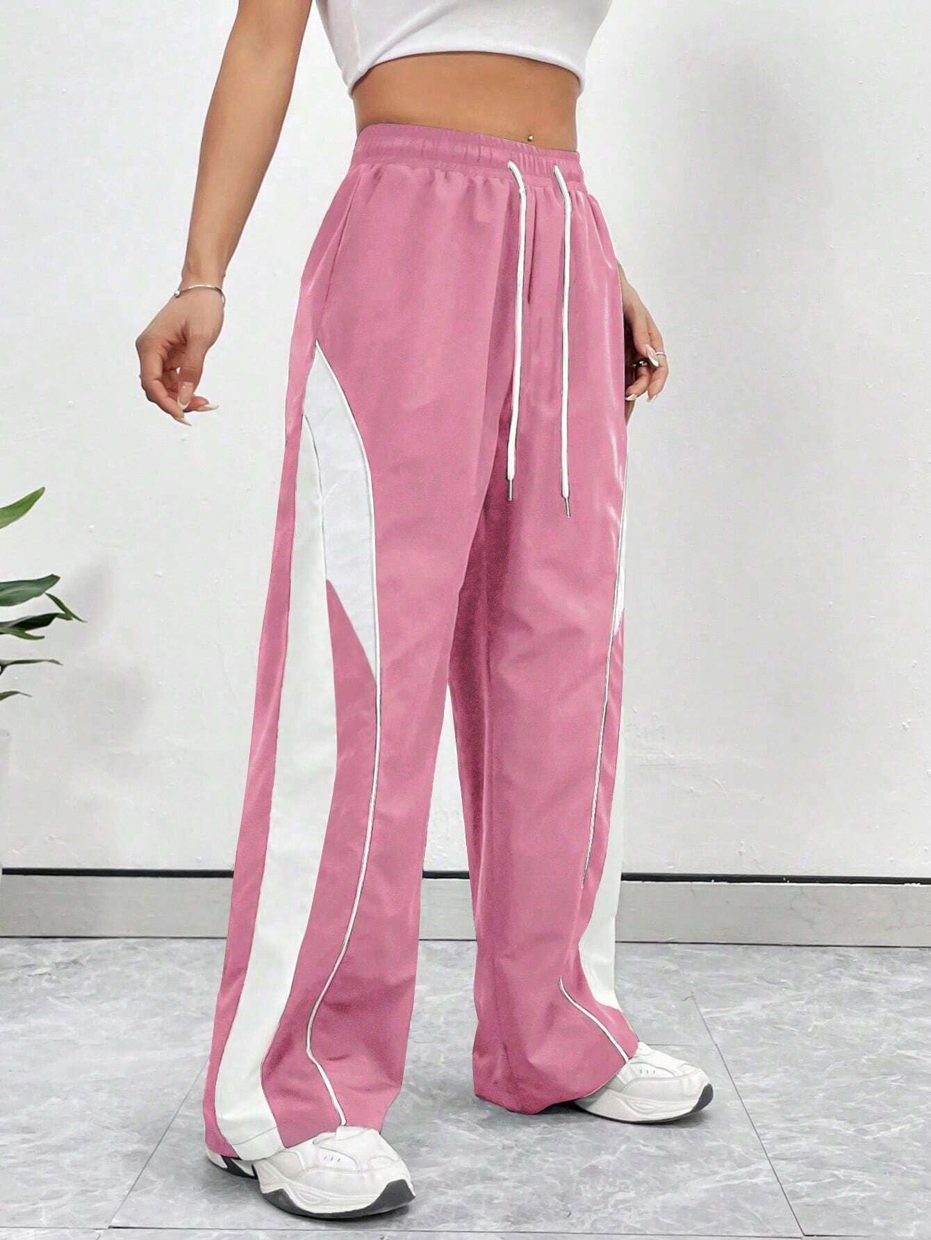 Baby Pink Colour Boxy Women's Lowers