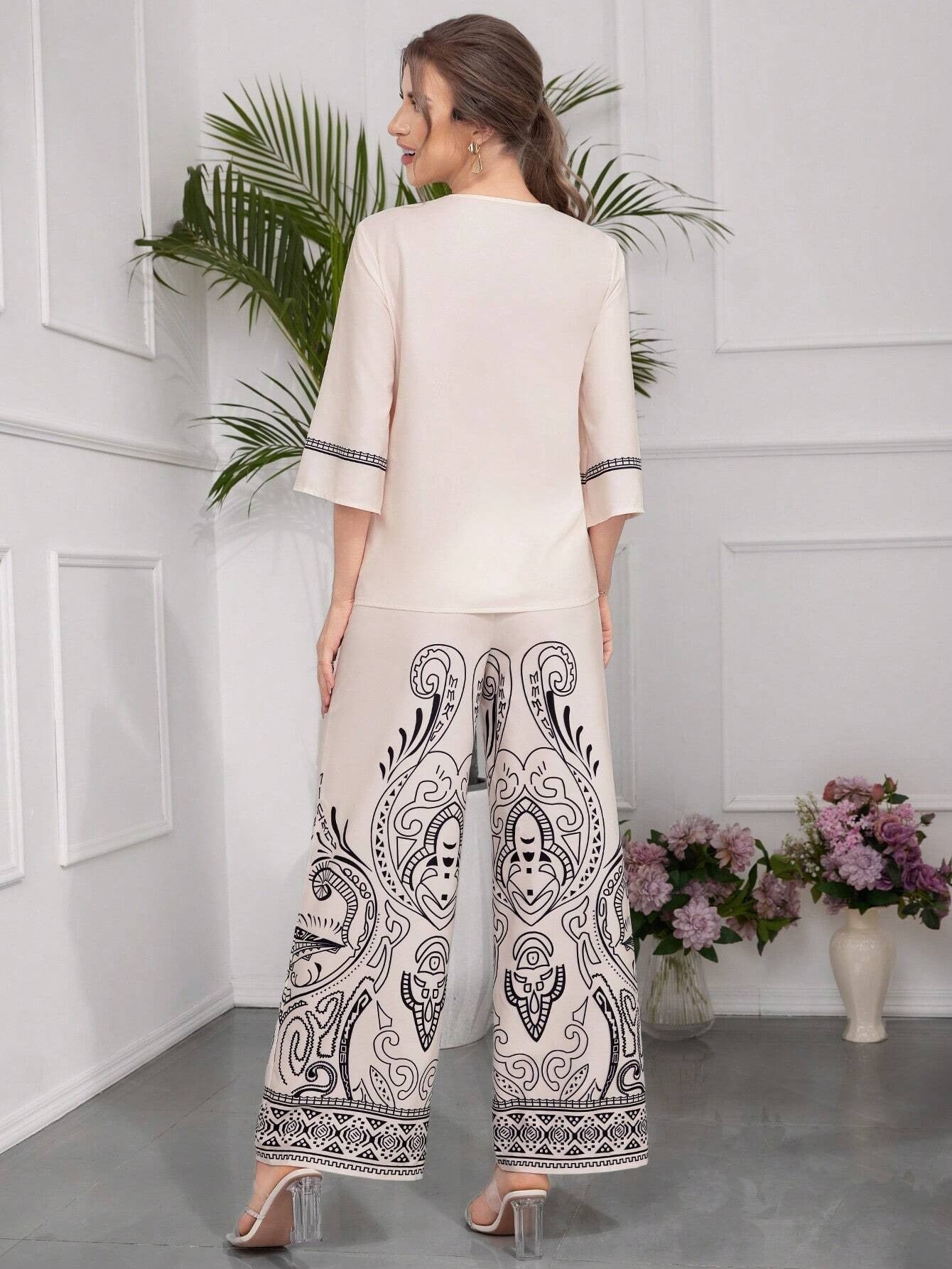 ARENIVA - Classi MultiColour Co-Ord Set With Floral Print