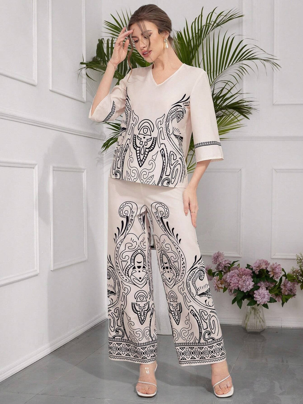 ARENIVA - Classi MultiColour Co-Ord Set With Floral Print