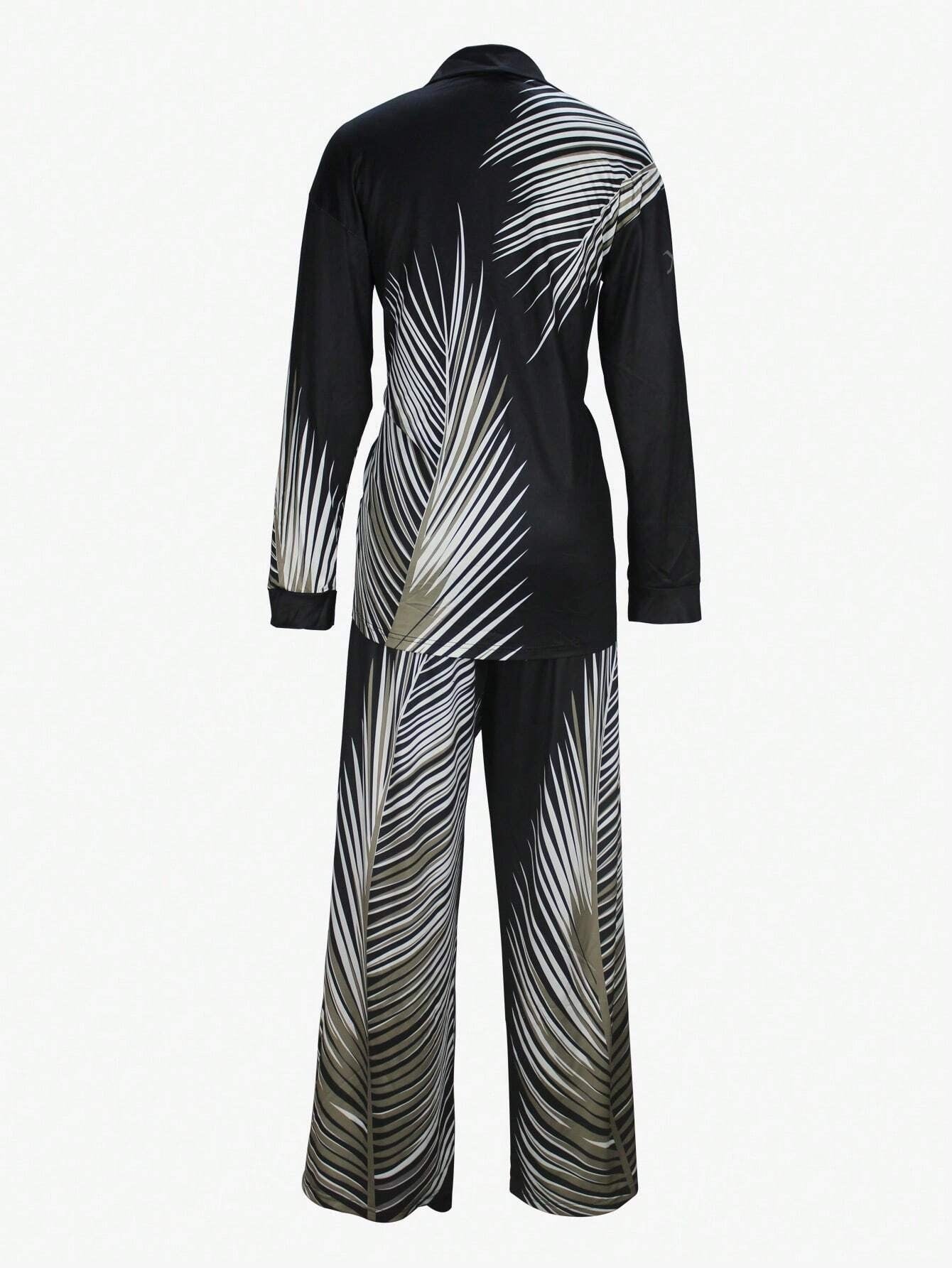 ARENIVA - Black Classi Co-Ord Set With Floral Print
