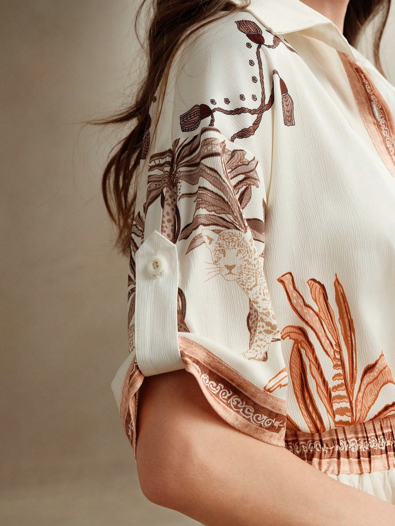 ARENIVA - Classi Co-Ord Set With Floral Printed with Back Tie-Up