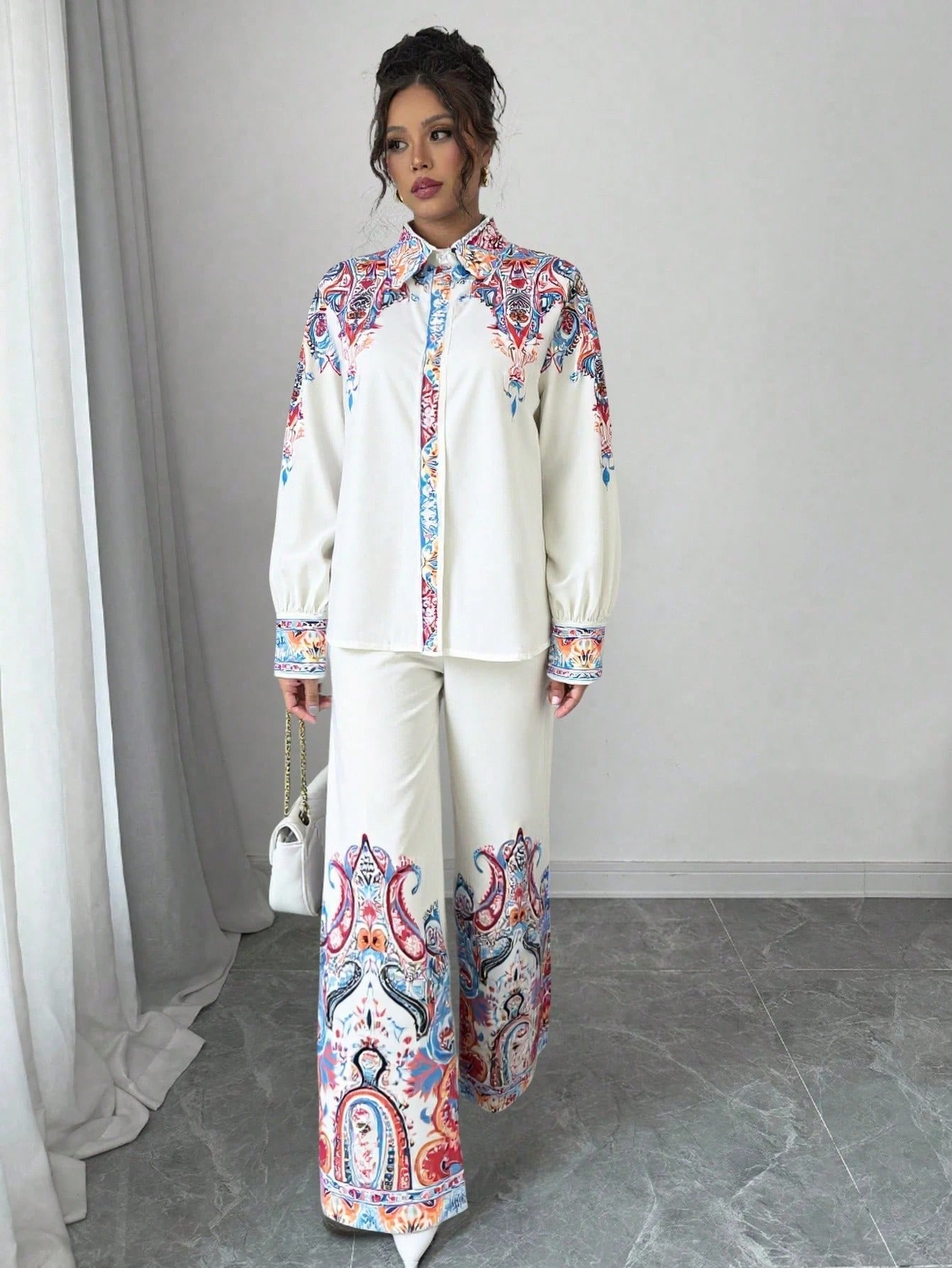 ARENIVA - Women's Classi Multicolour  Co-Ord Set With Floral Print
