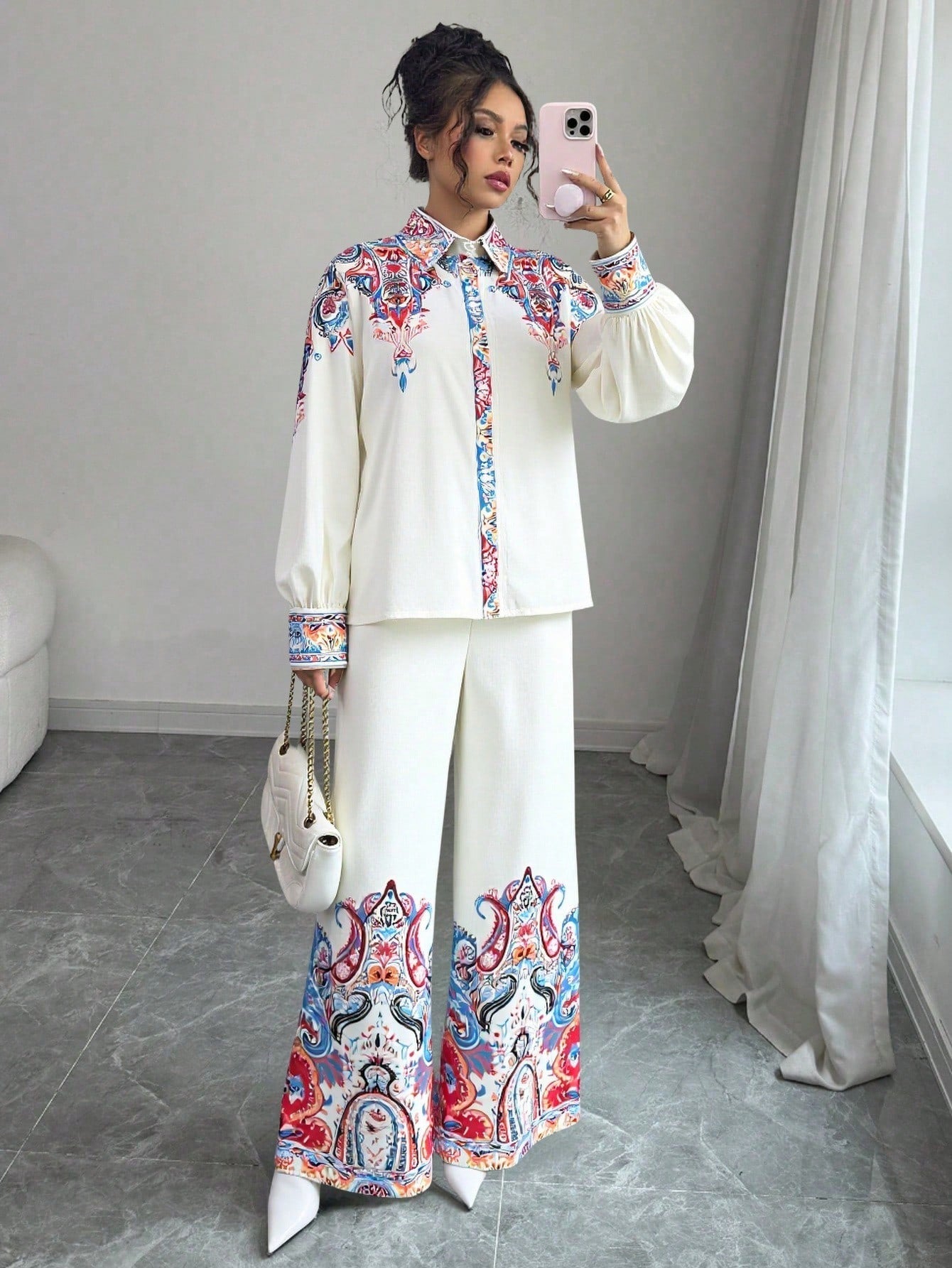 ARENIVA - Women's Classi Multicolour  Co-Ord Set With Floral Print