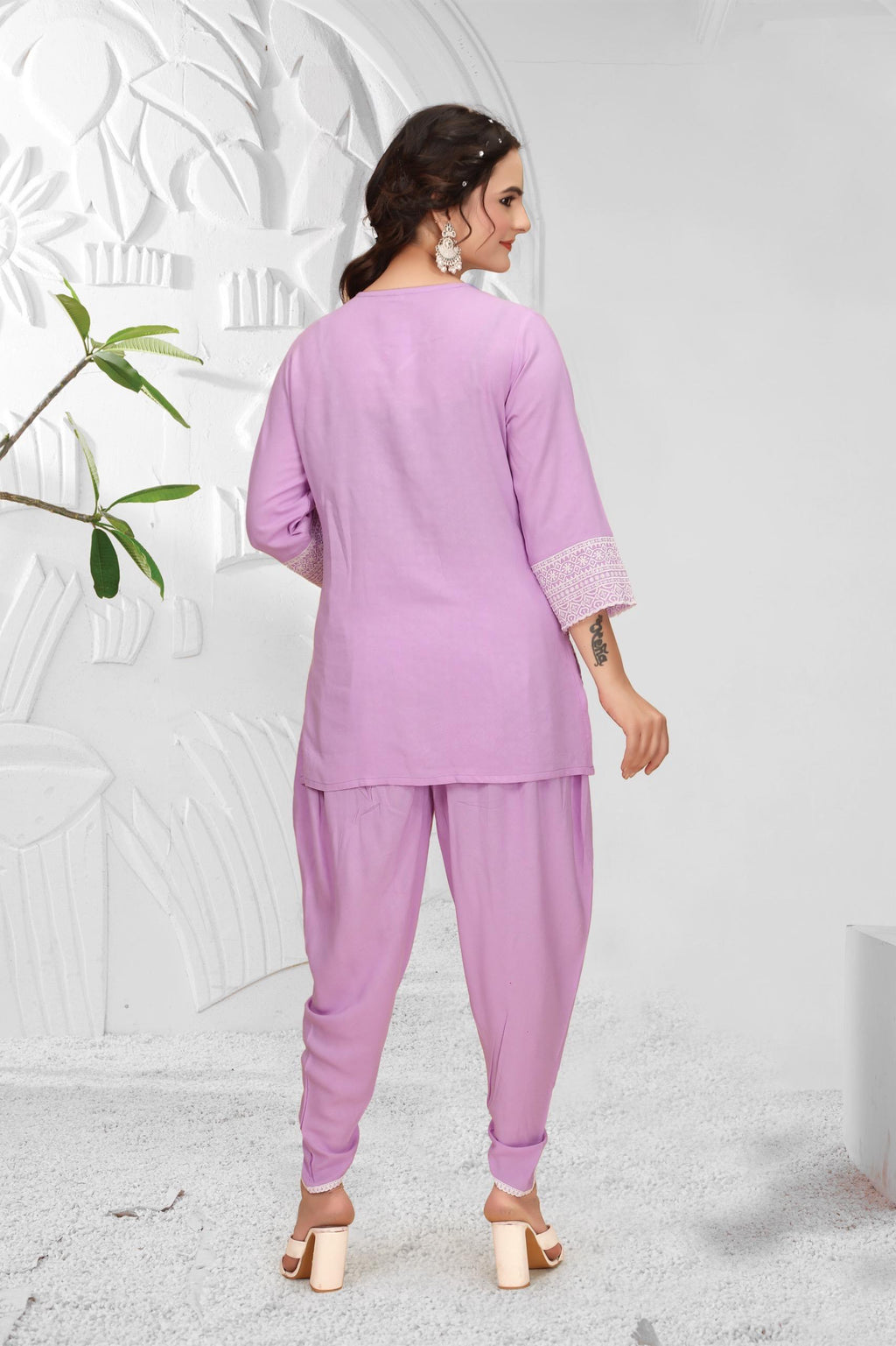 ARENIVA - Lilac Colour Women's Comfortable Co-Ord Set