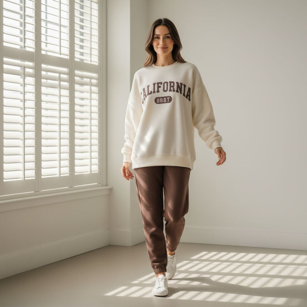 ARENIVA - California Mud Brown Colour Women's Comfortable Co-Ord Set