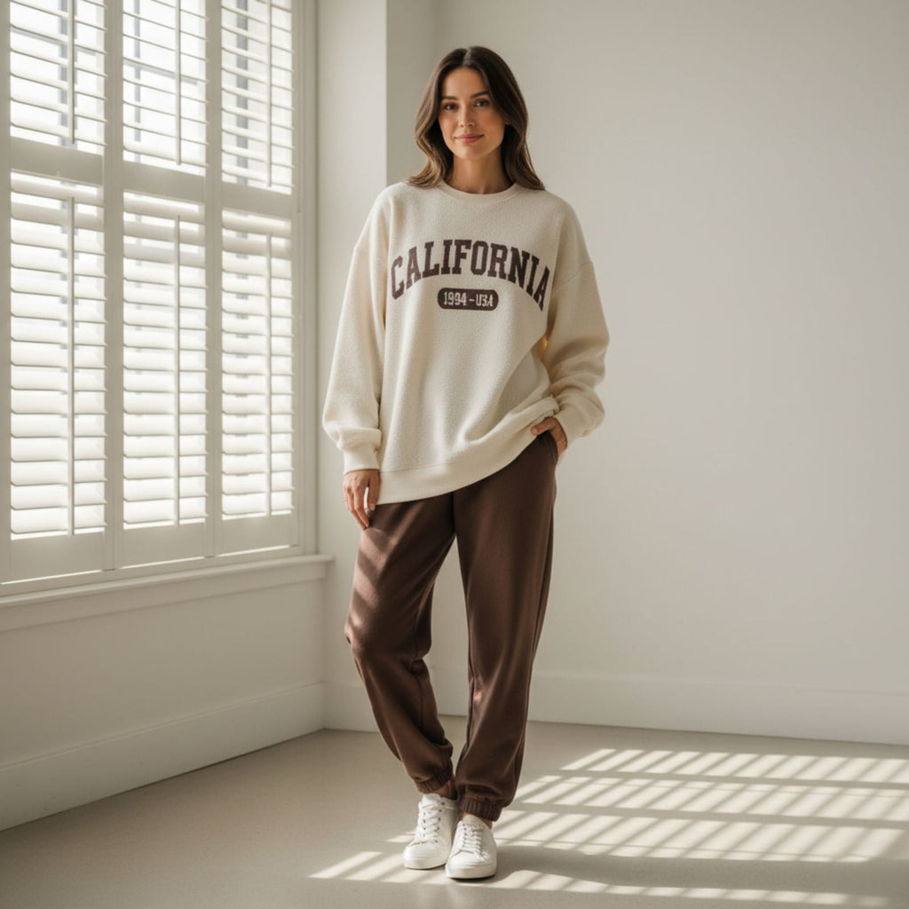 ARENIVA - California Mud Brown Colour Women's Comfortable Co-Ord Set