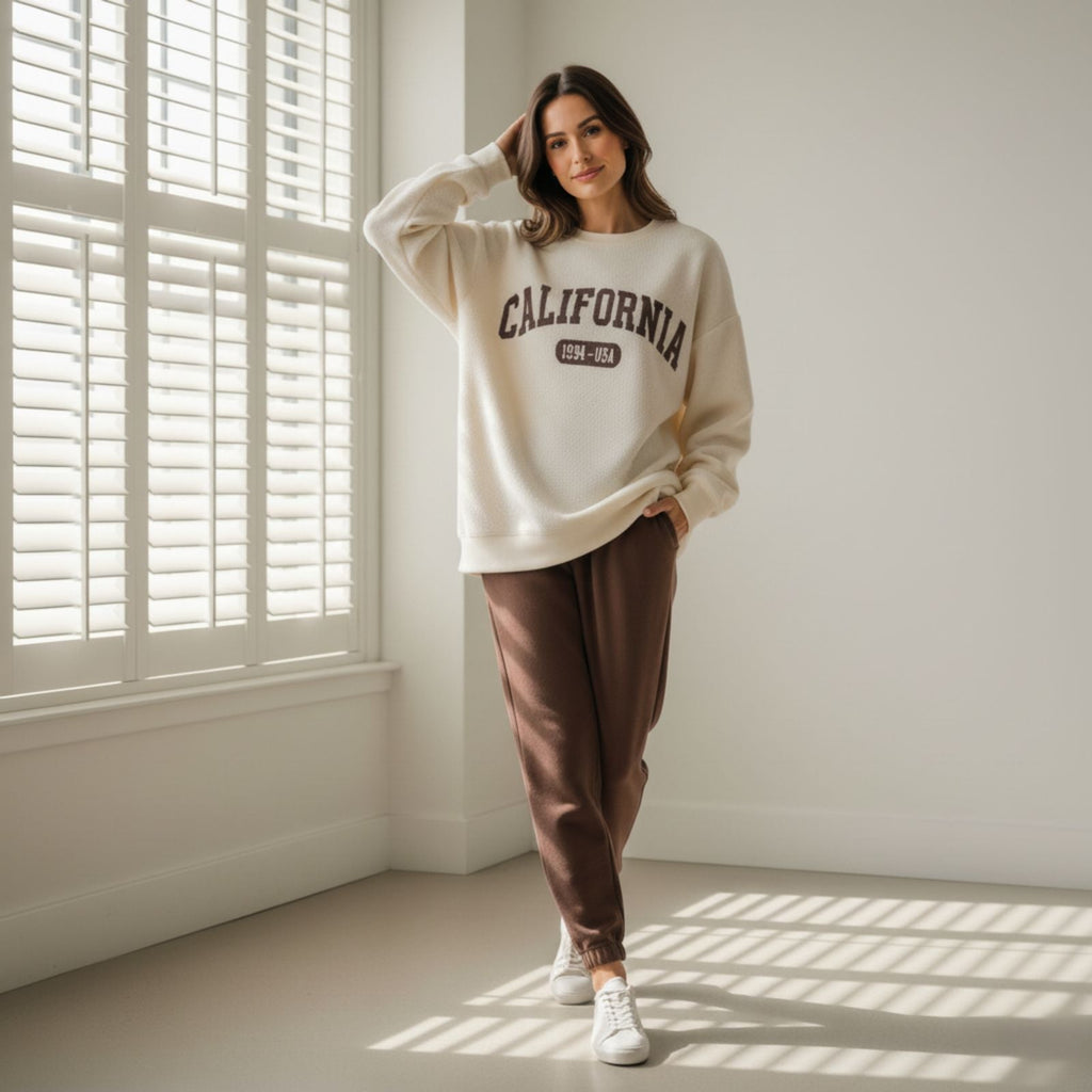 ARENIVA - California Mud Brown Colour Women's Comfortable Co-Ord Set