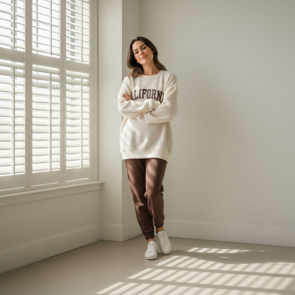 ARENIVA - California Mud Brown Colour Women's Comfortable Co-Ord Set