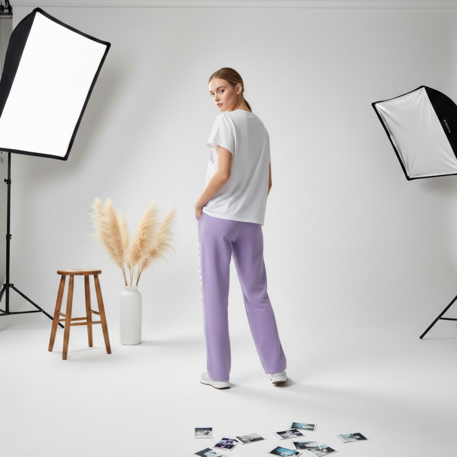 Lilac New York Graphic Women's Co-Ord Set – Comfortable Matching Top & Pants