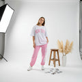 Baby Pink New York Graphic Women's Co-Ord Set – Comfortable Matching Top & Pants