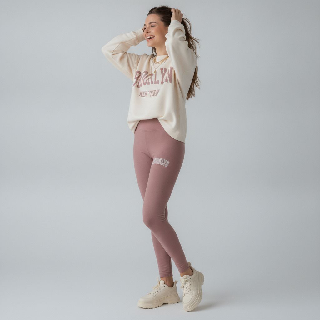 Women's Brooklyn New York Oversized Sweatshirt & Leggings Co-ord Set