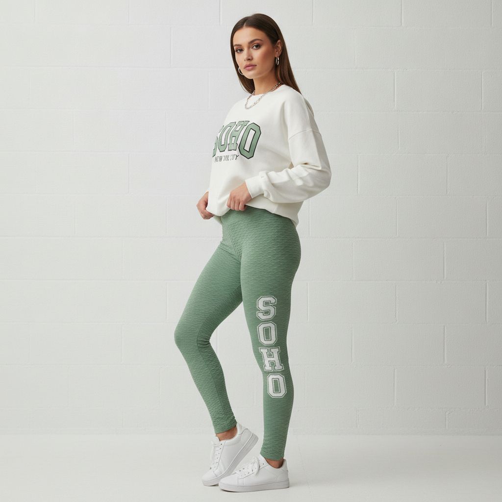 Women's SOHO New York Oversized Sweatshirt & Leggings Co-ord Set