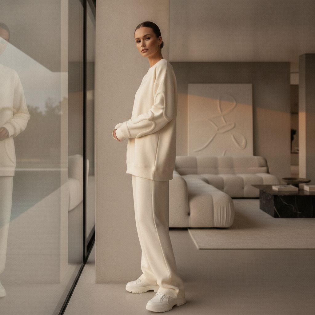 Women's Ivory Oversized Co-ord Set