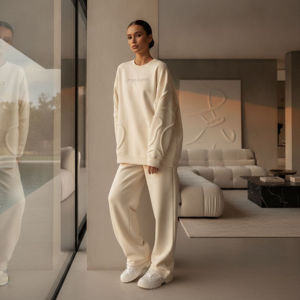 Women's Ivory Oversized Co-ord Set