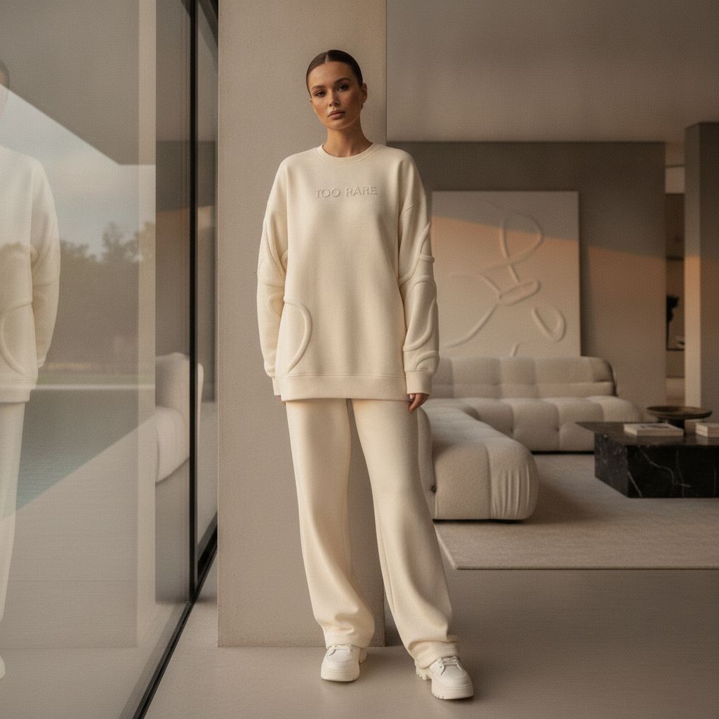 Women's Ivory Oversized Co-ord Set