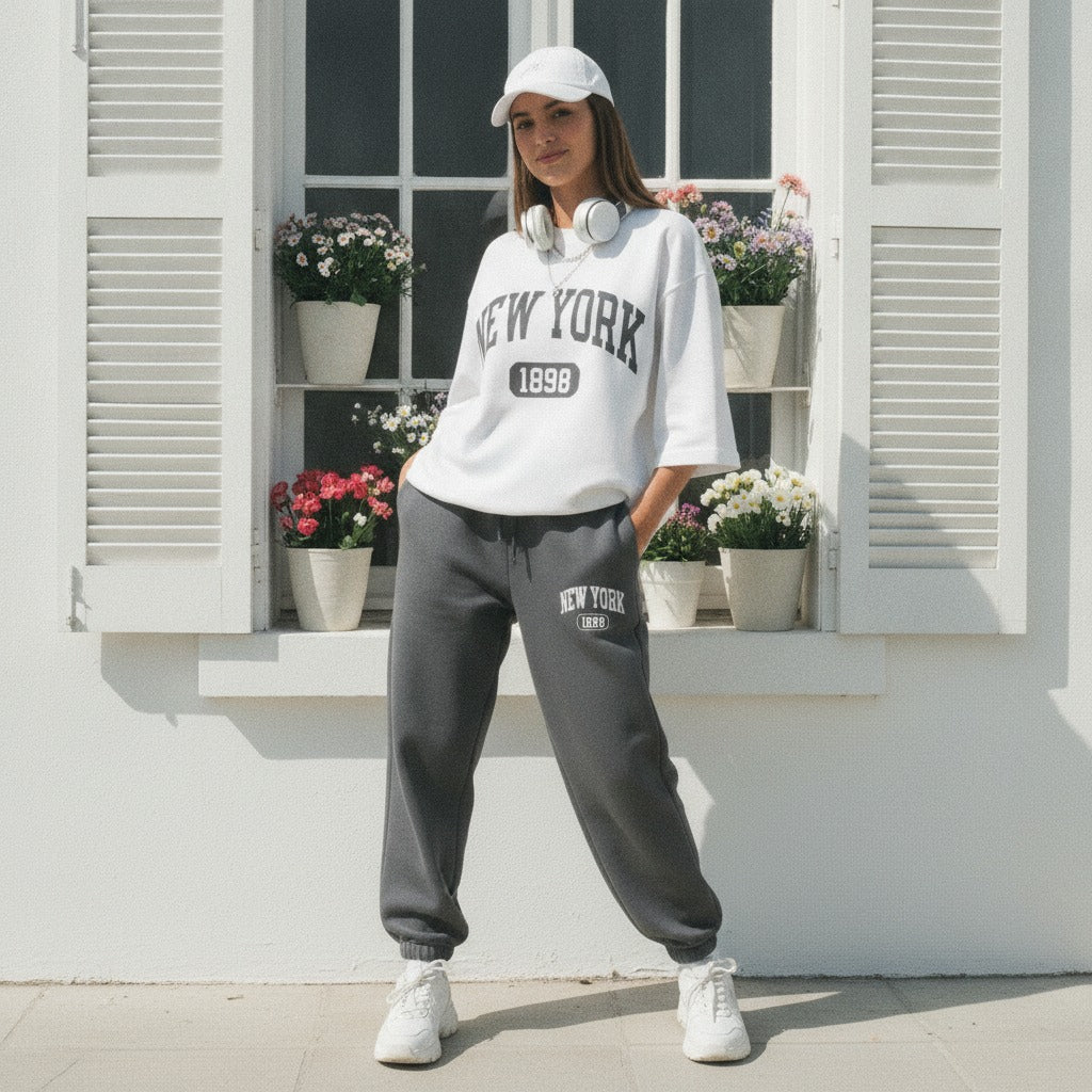 New York Graphic Women's Comfortable Co-Ord Set