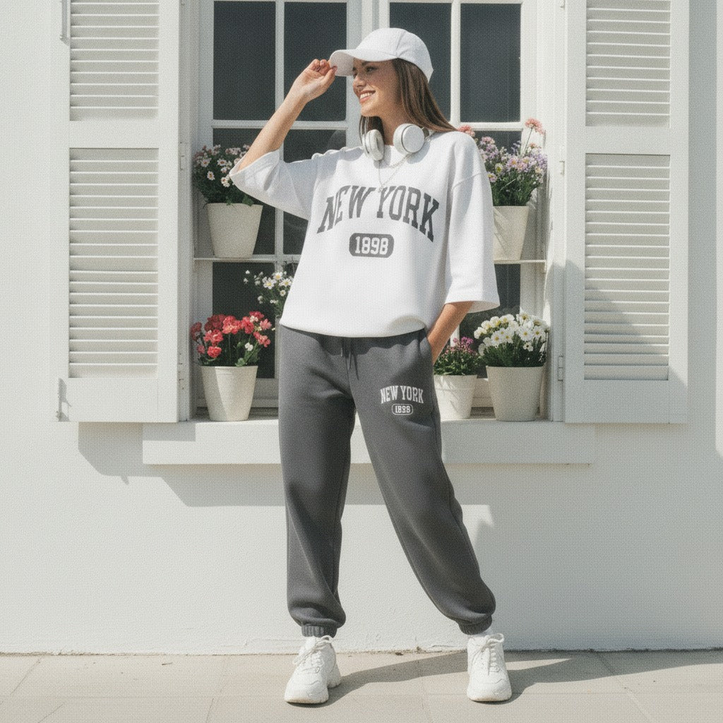 New York Graphic Women's Comfortable Co-Ord Set