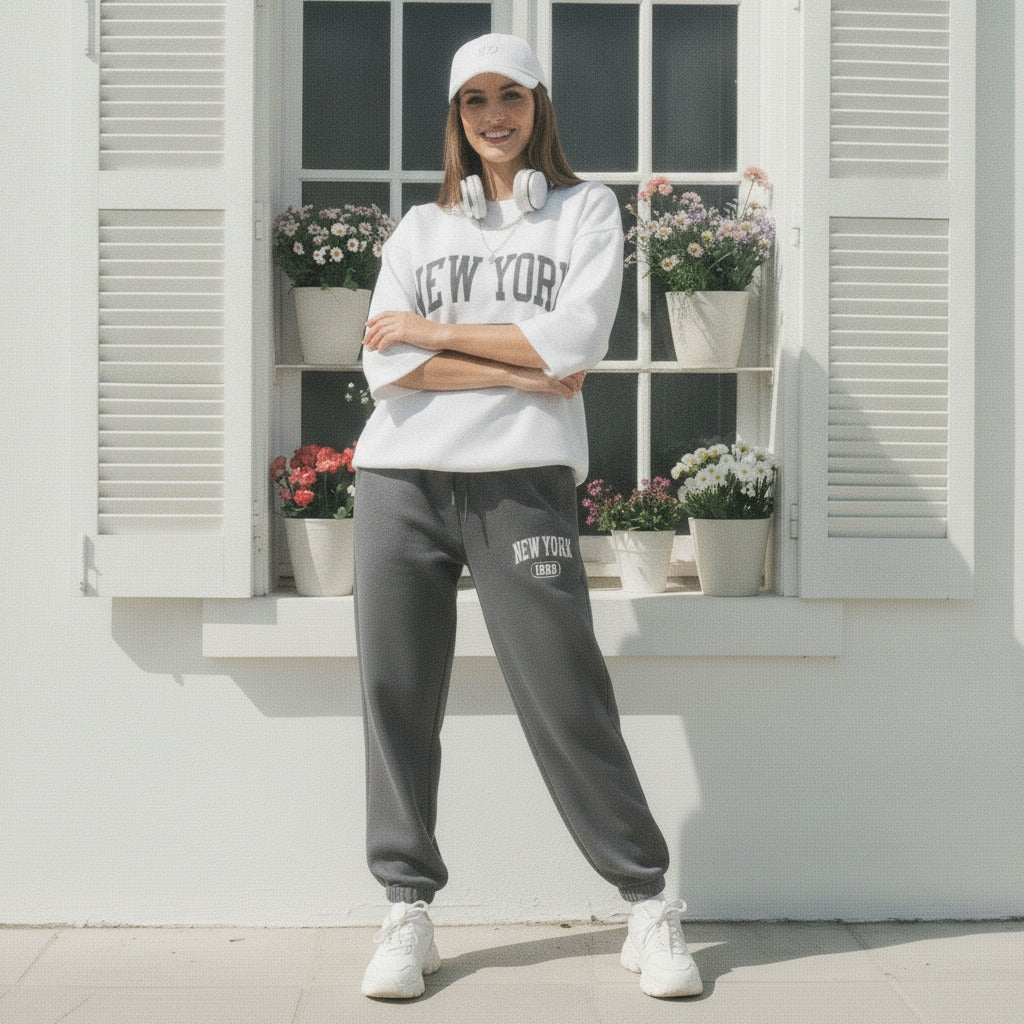 New York Graphic Women's Comfortable Co-Ord Set
