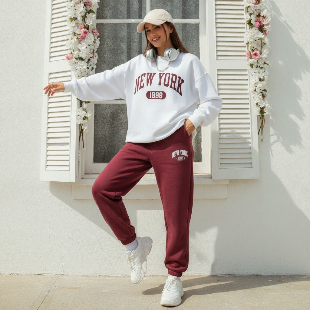 New York Graphic Women's Comfortable Co-Ord Set