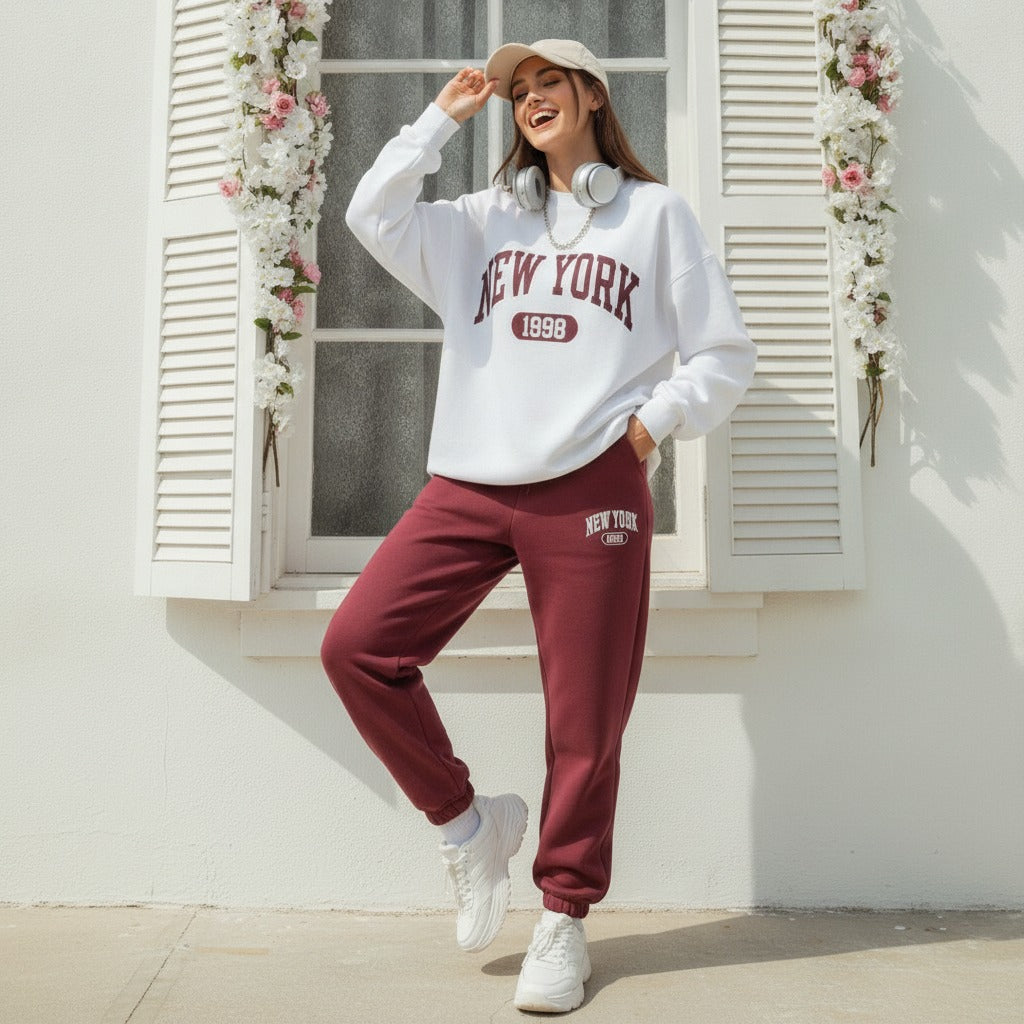 New York Graphic Women's Comfortable Co-Ord Set