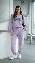 Los Angels Lilac Colour Oversized Comfortable Women's Co-ord Set
