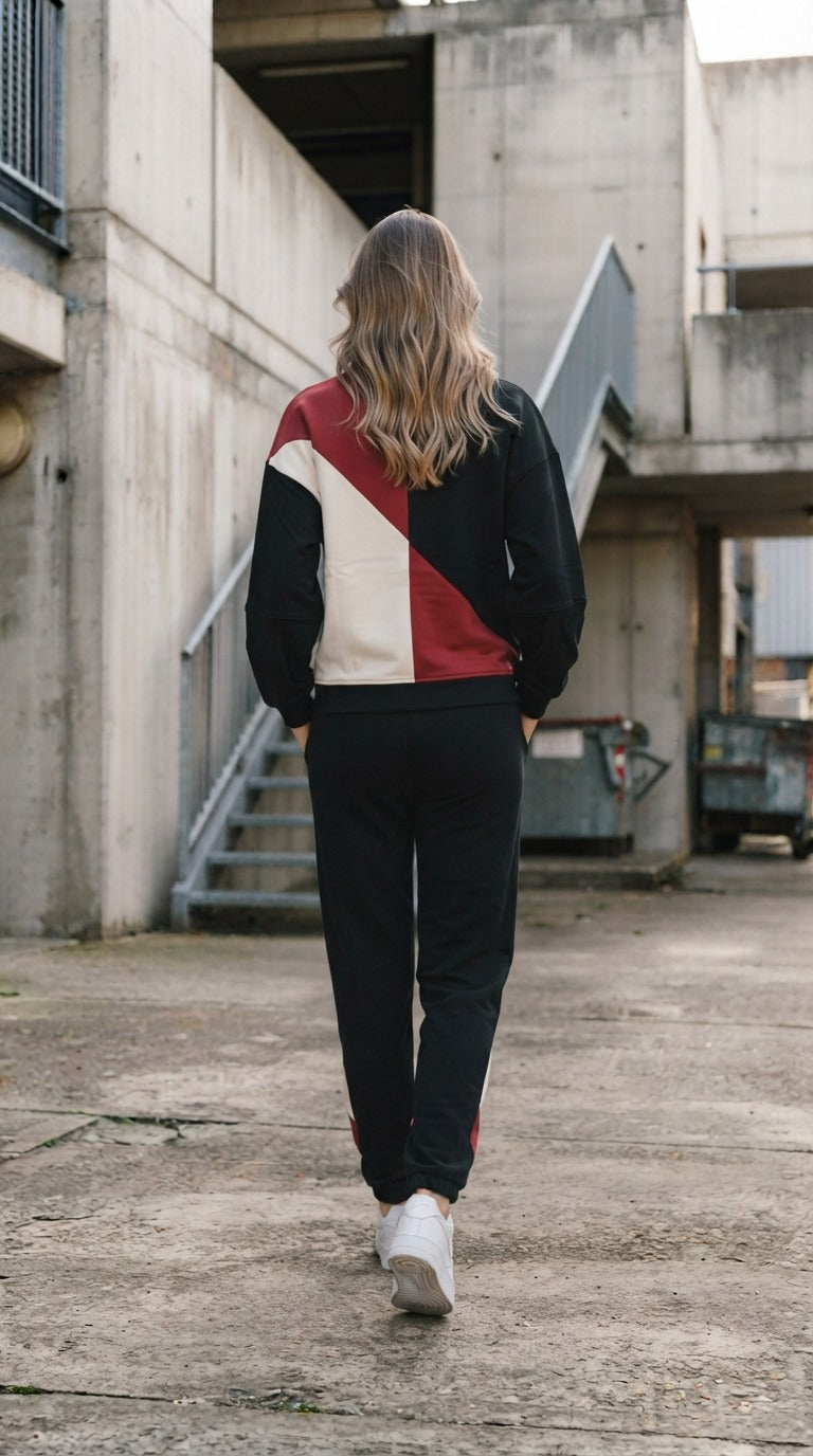 Women’s Colorblock Oversized Sweatshirt & Jogger Co-ord Set