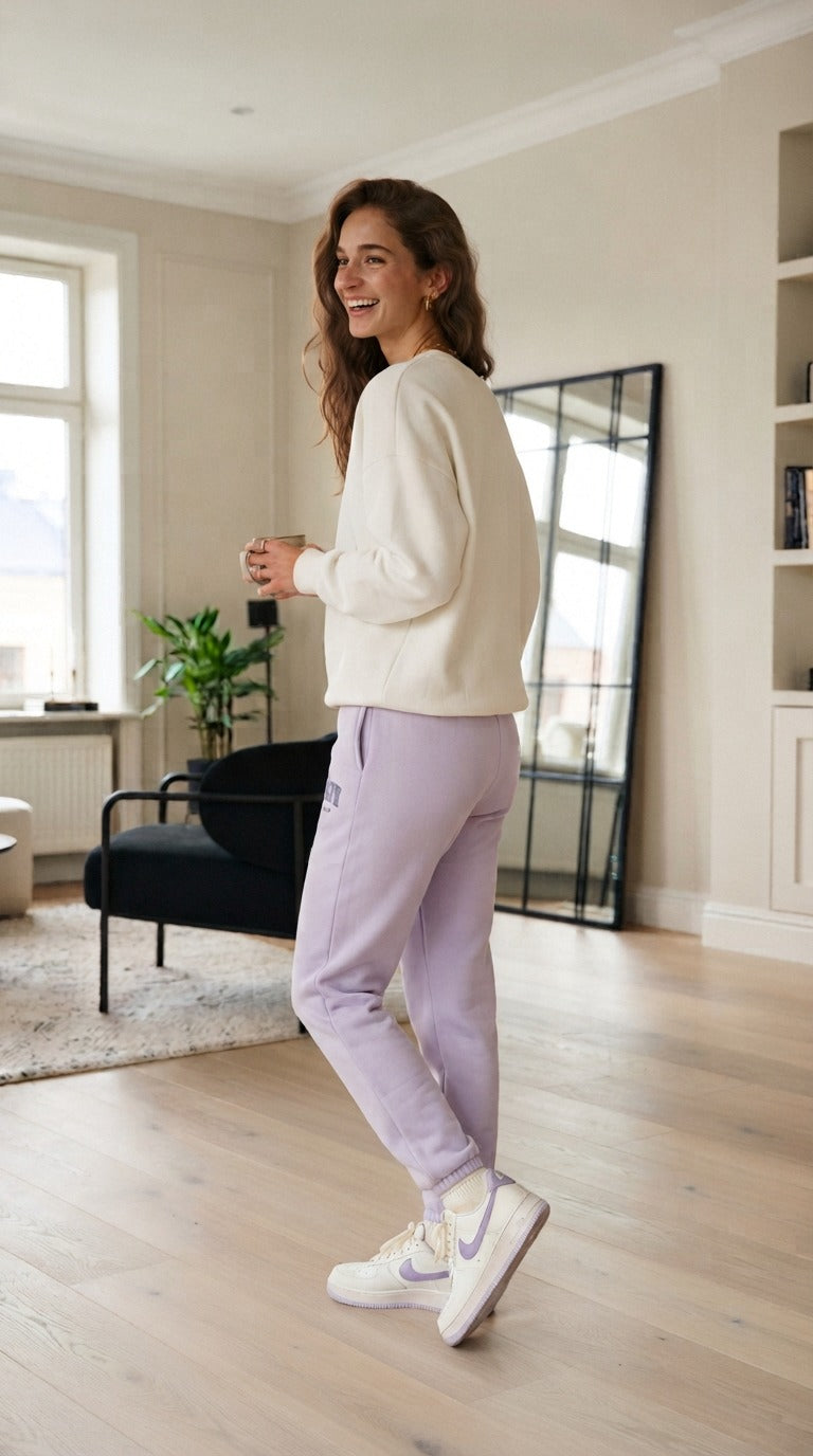 "Brooklyn" Lilac Colour Comfortable Women's Co-ord Set