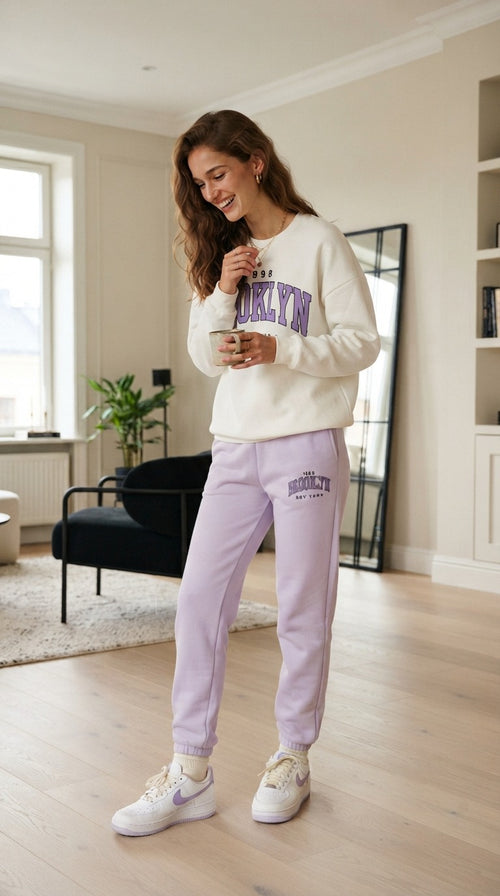 "Brooklyn" Lilac Colour Comfortable Women's Co-ord Set