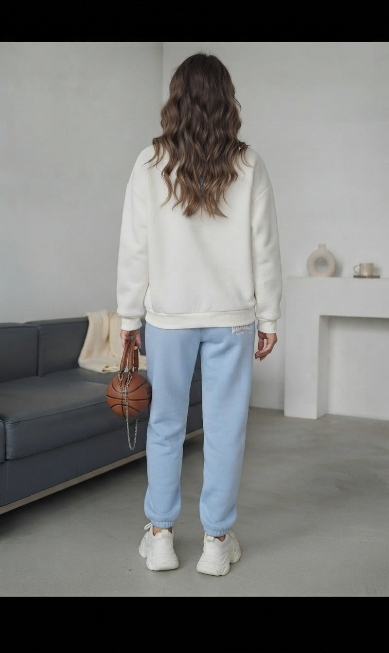 "Brooklyn" Baby Blue Colour Comfortable Women's Co-ord Set