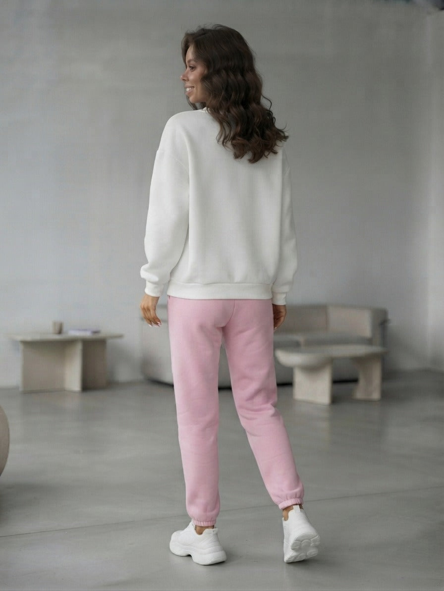 "Brooklyn" Baby Pink Colour Comfortable Women's Co-ord Set