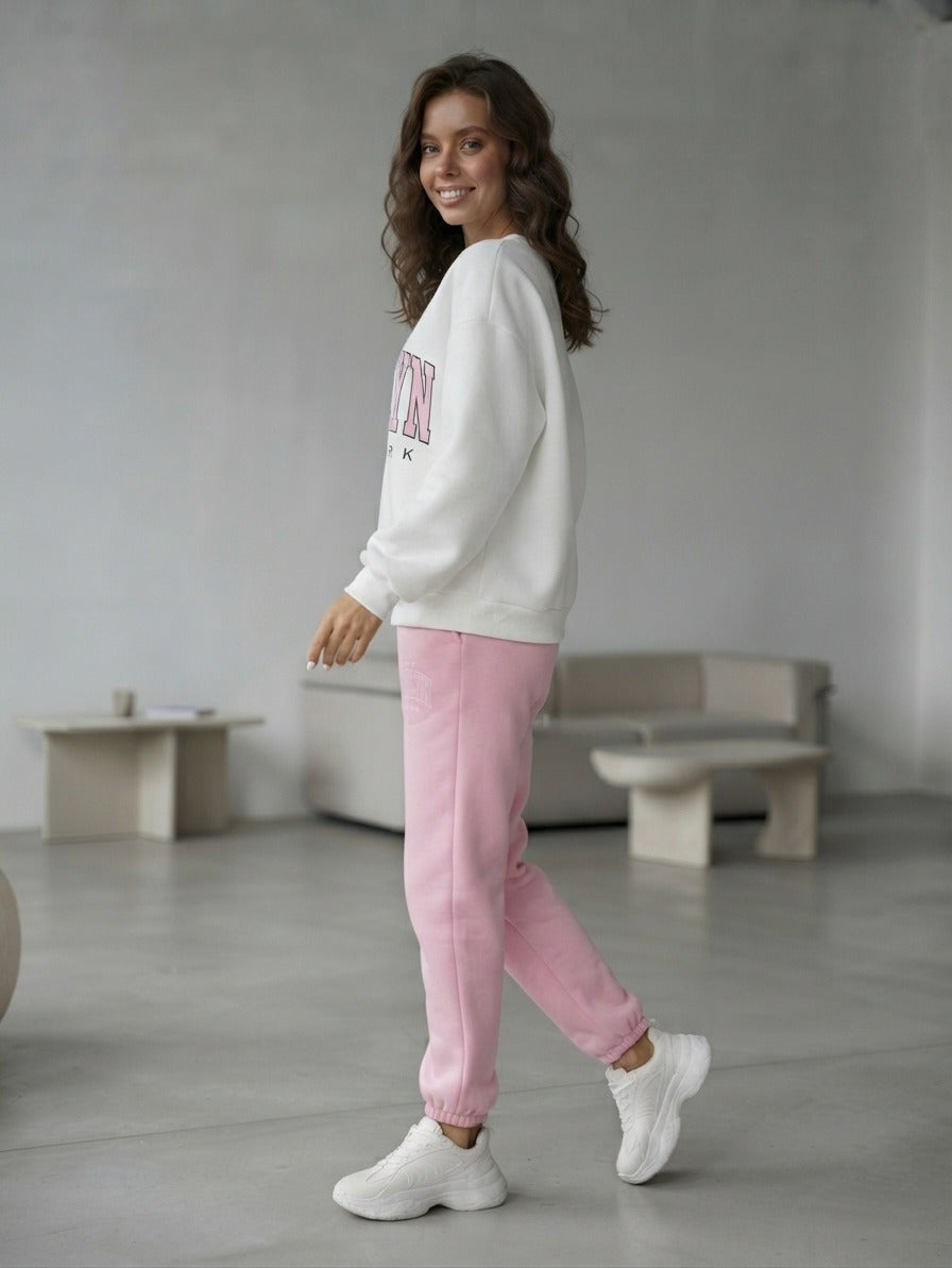 "Brooklyn" Baby Pink Colour Comfortable Women's Co-ord Set