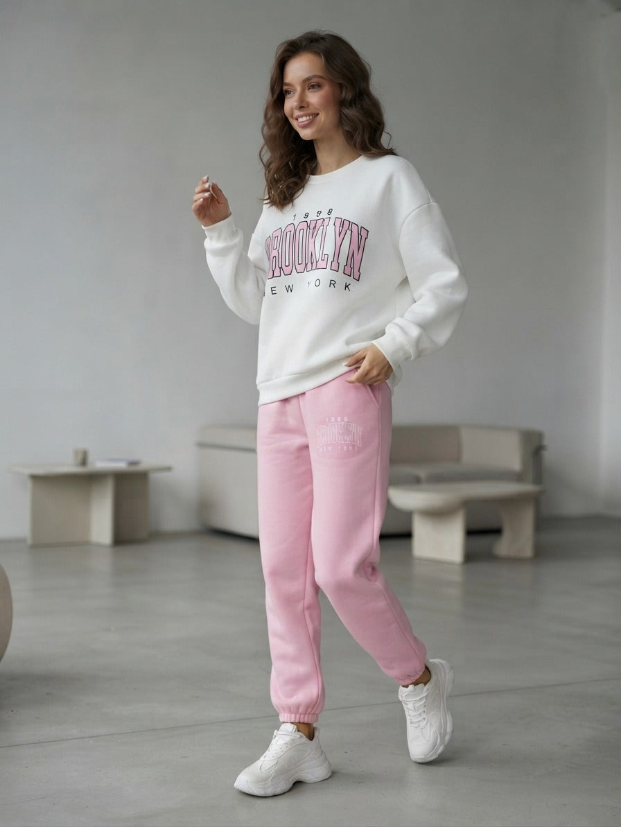 "Brooklyn" Baby Pink Colour Comfortable Women's Co-ord Set