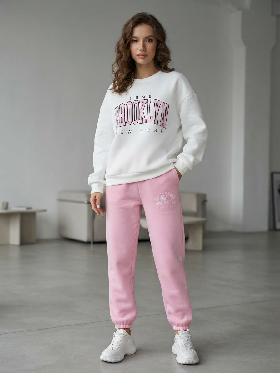 "Brooklyn" Baby Pink Colour Comfortable Women's Co-ord Set
