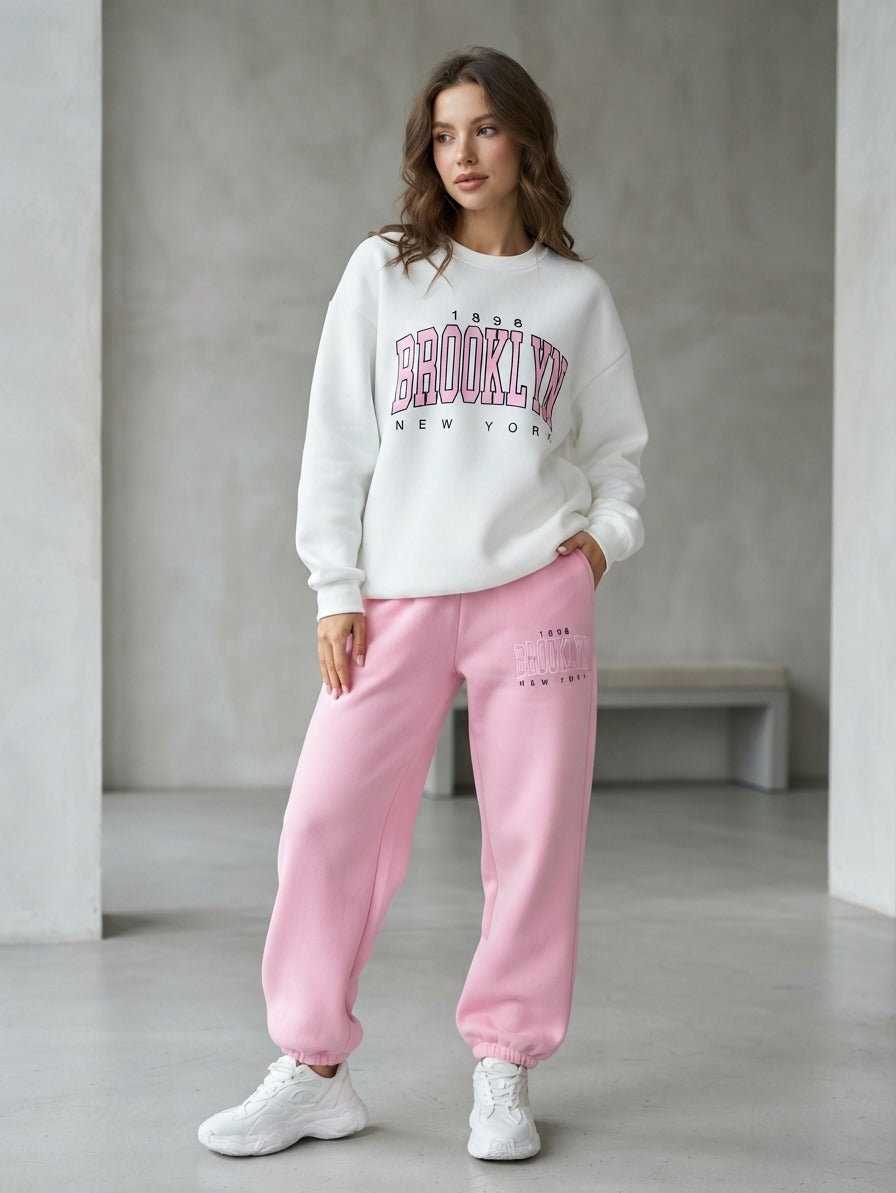 "Brooklyn" Baby Pink Colour Comfortable Women's Co-ord Set