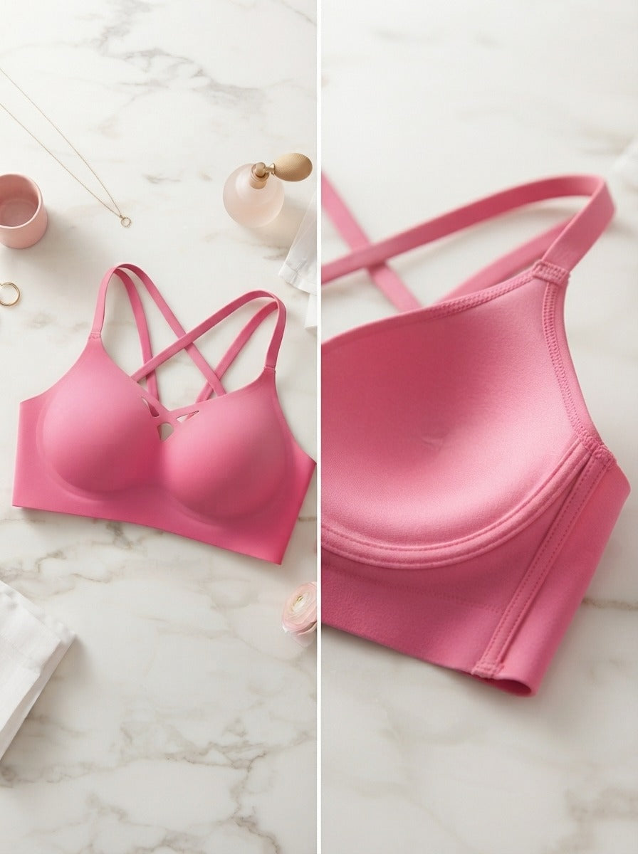 Hot Pink Crossback Bra