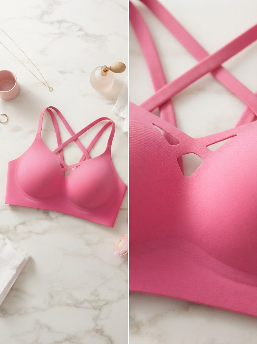 Hot Pink Crossback Bra