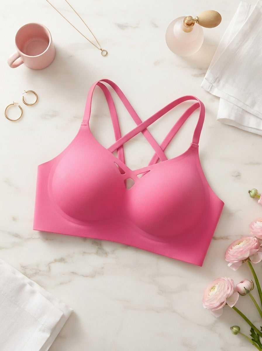 Hot Pink Crossback Bra