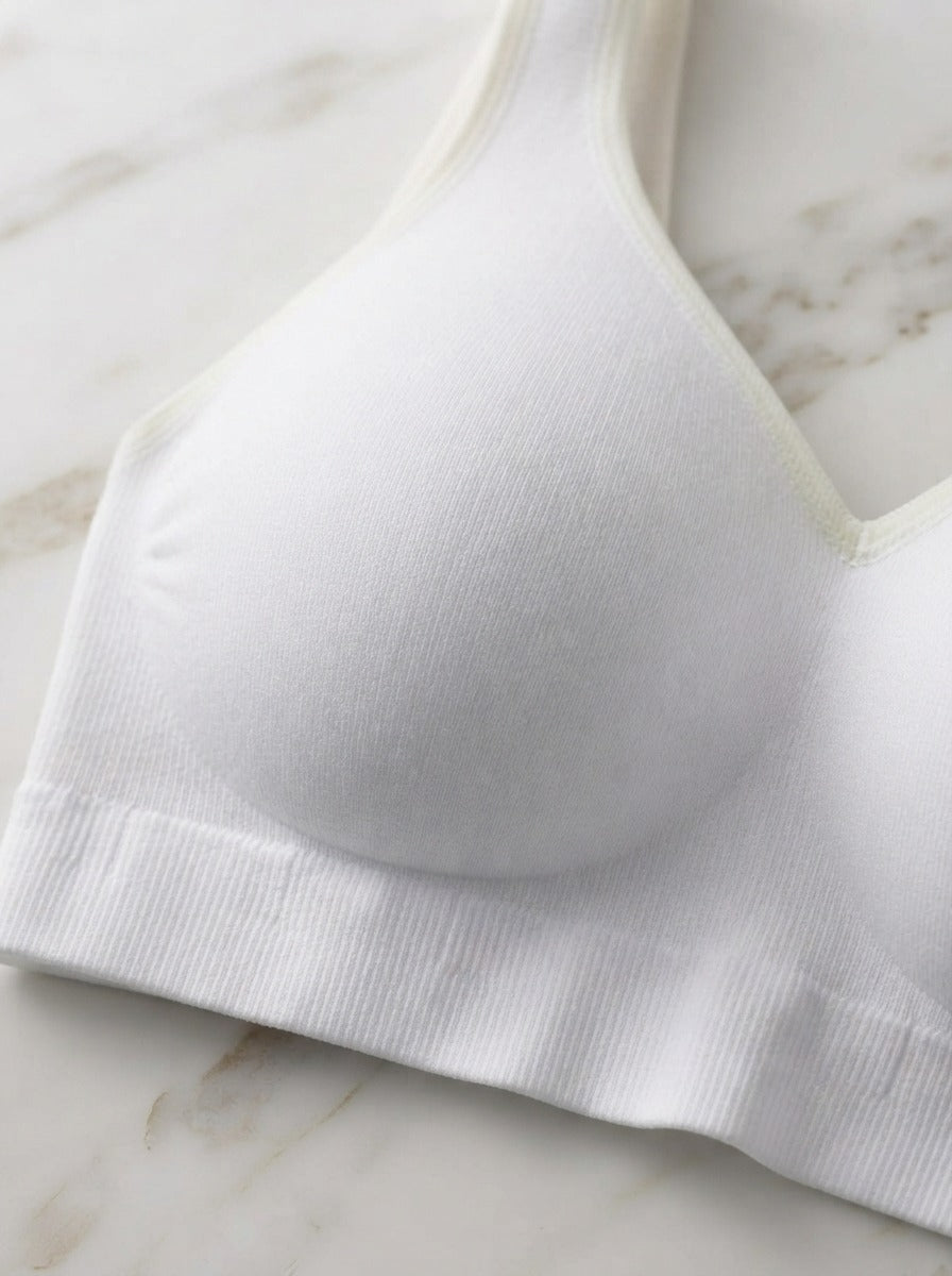 Cloud White Seamless Bra