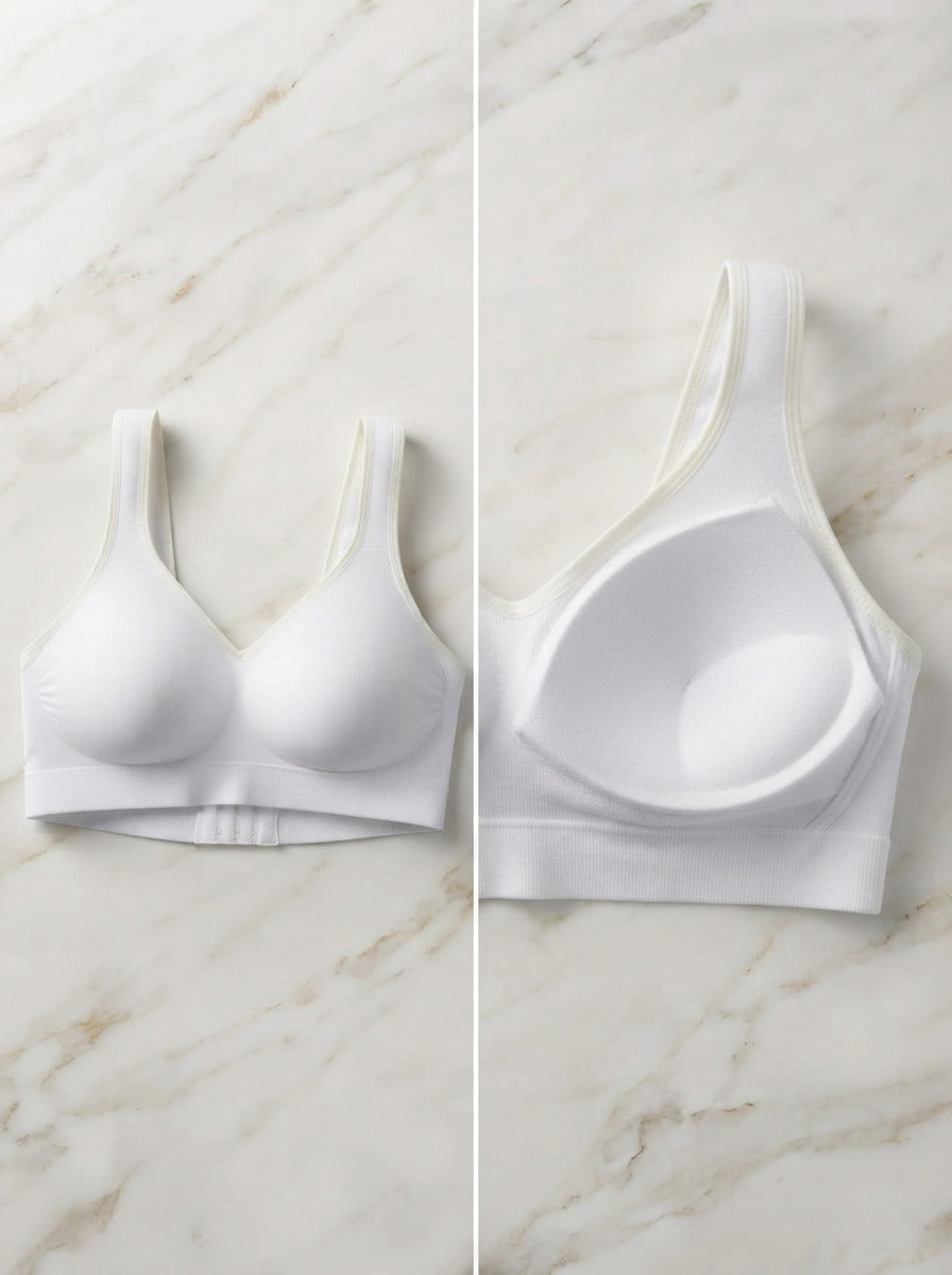 Cloud White Seamless Bra