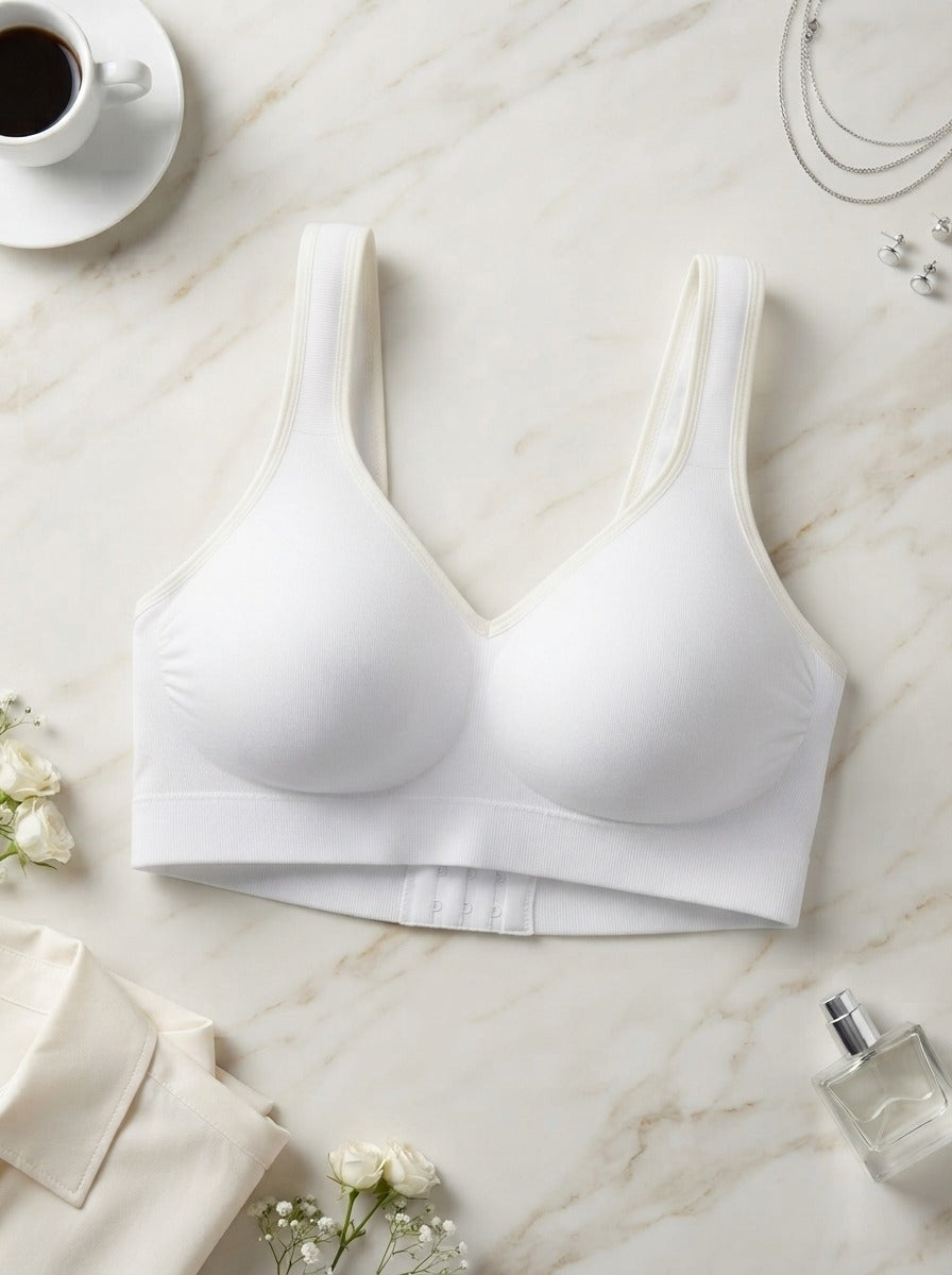 Cloud White Seamless Bra