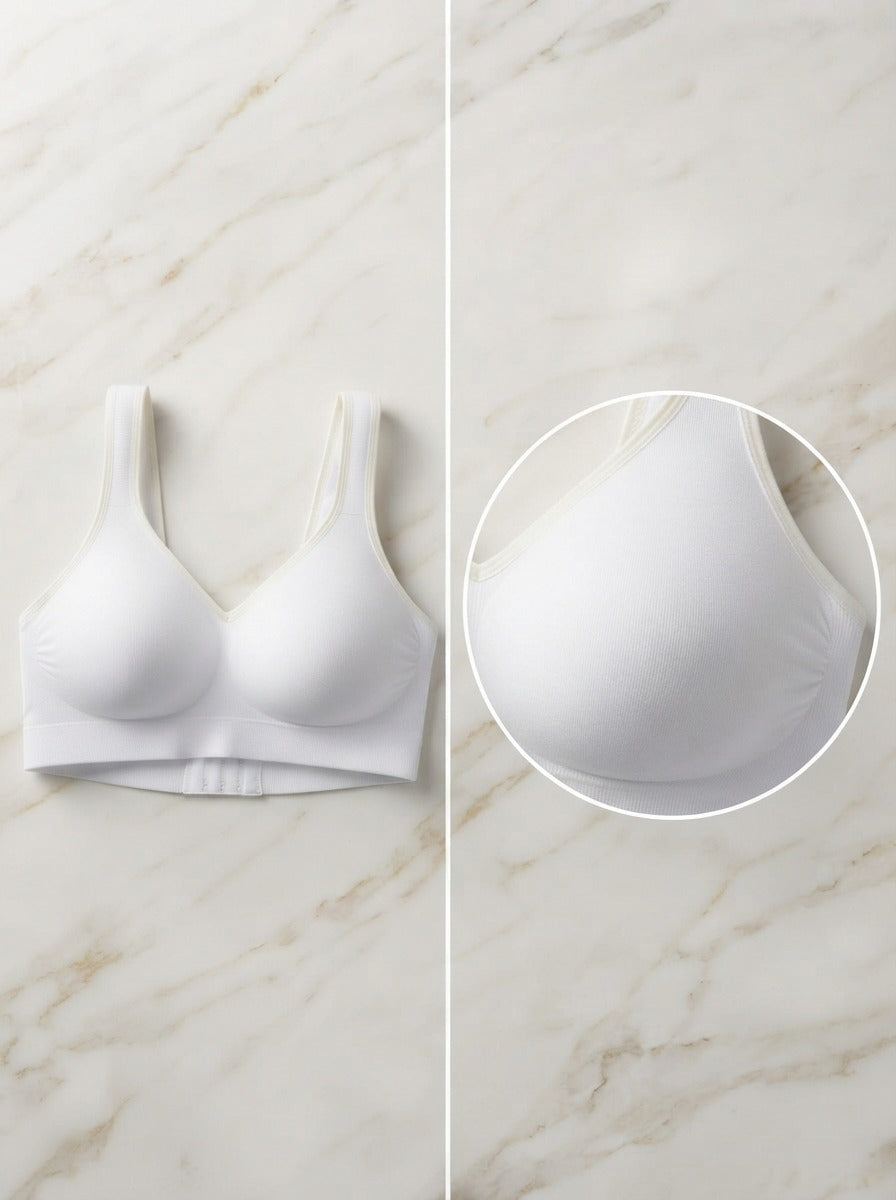 Cloud White Seamless Bra