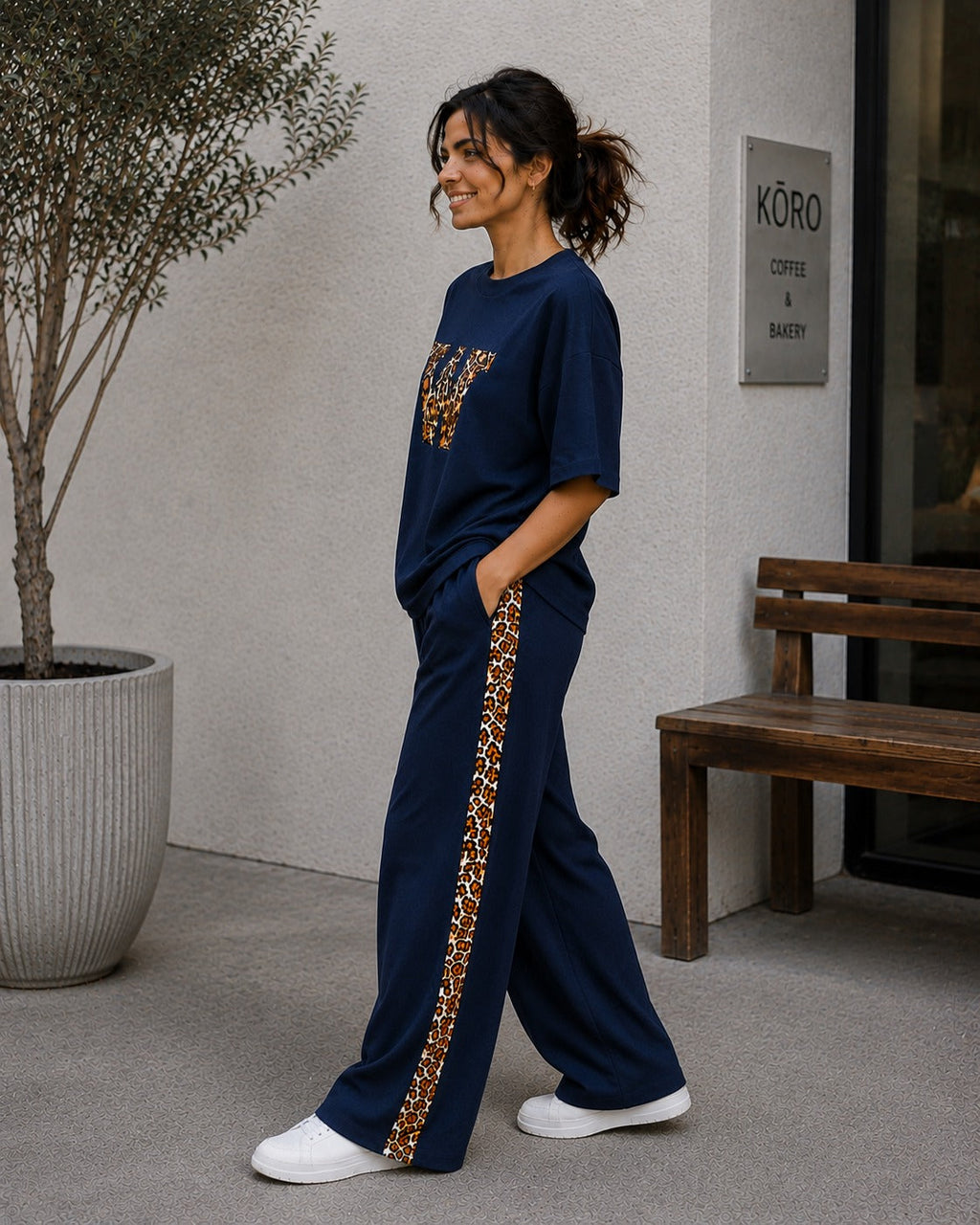 Midnight Leopard Edge Co-ord Set
