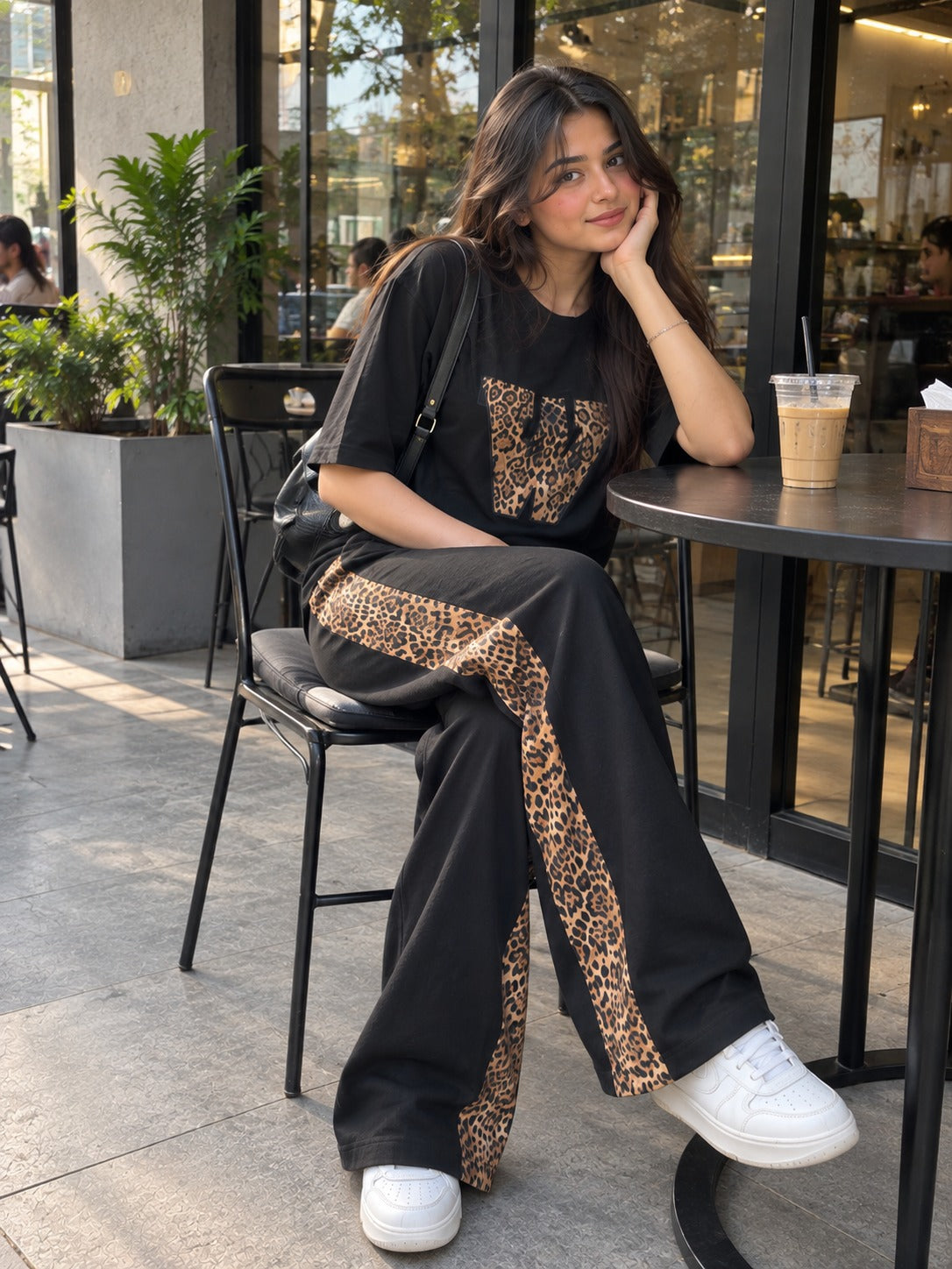 Rich Black Leopard Co-Ord-Set