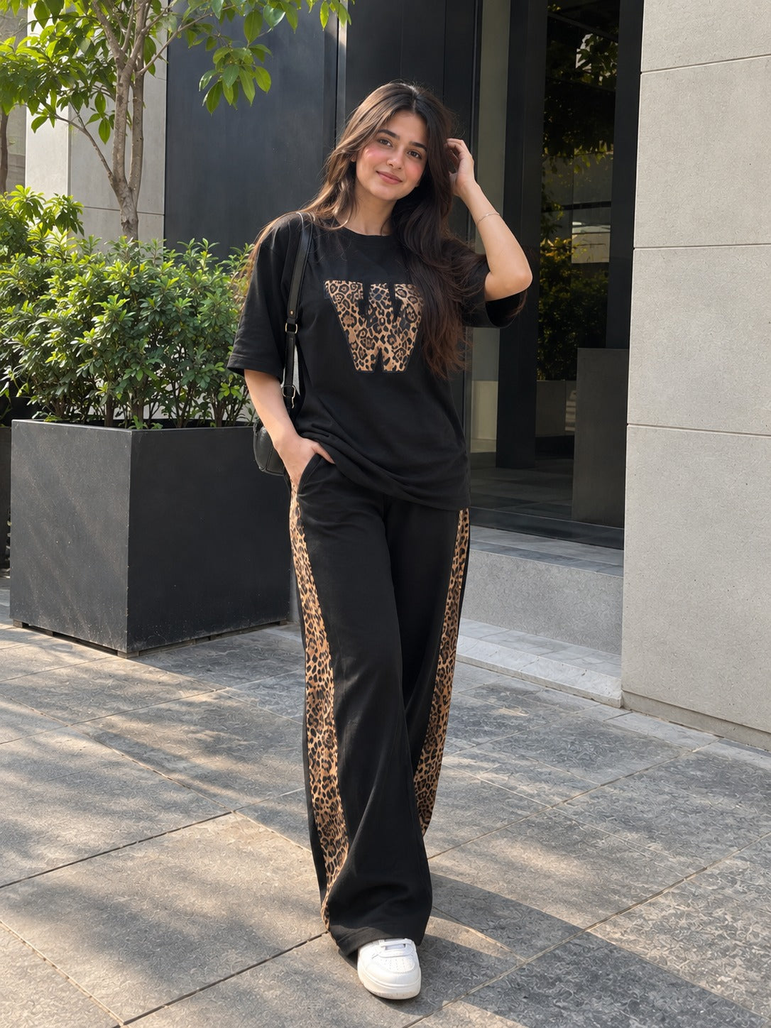 Rich Black Leopard Co-Ord-Set