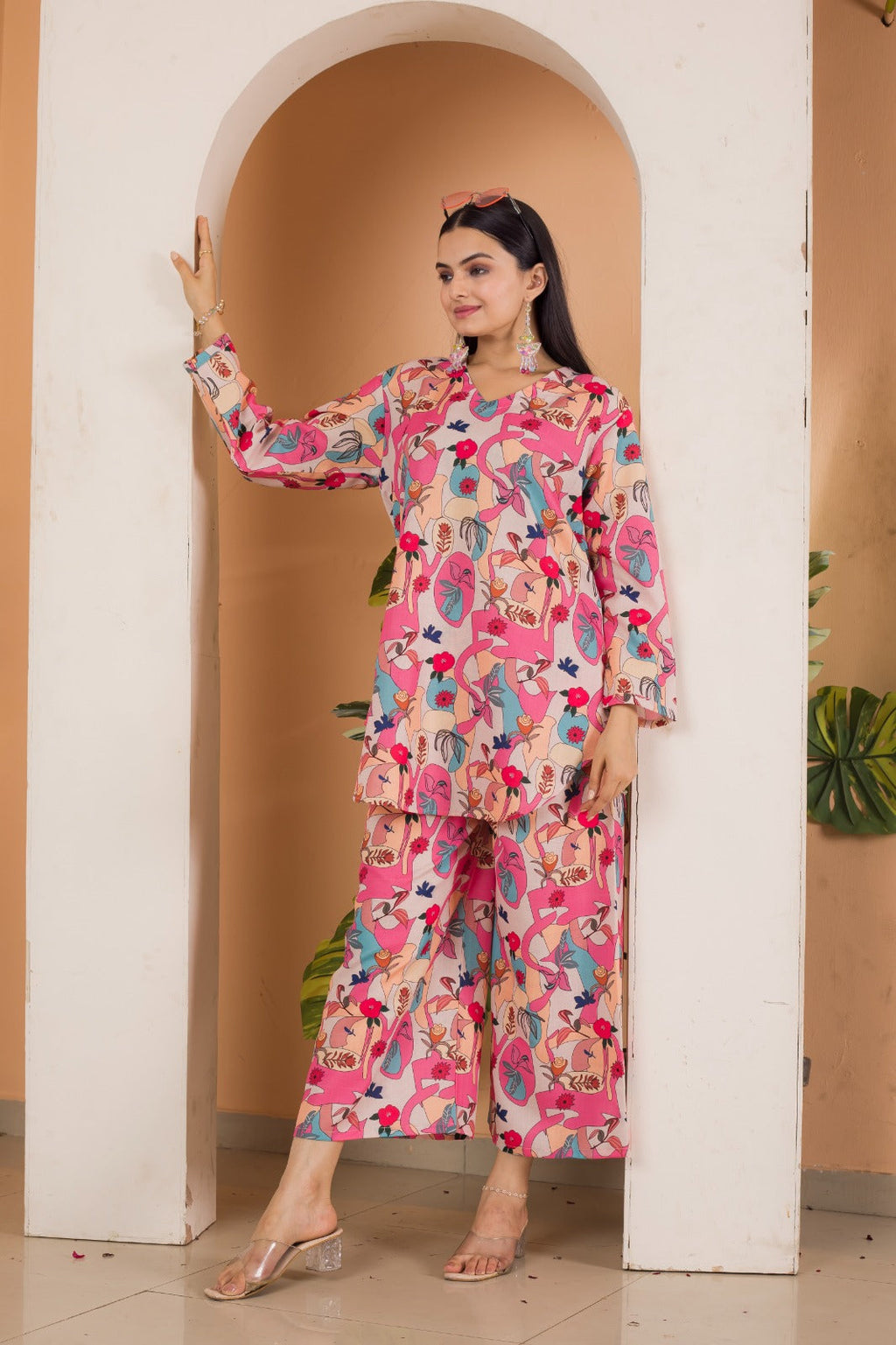 Comfy Chic Multicolor Women's Co-Ord Set