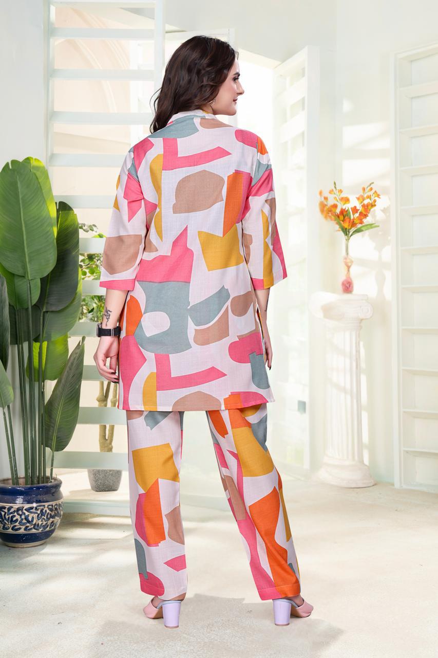 ARENIVA - Multicolour Colour Women's Comfortable Co-Ord Set