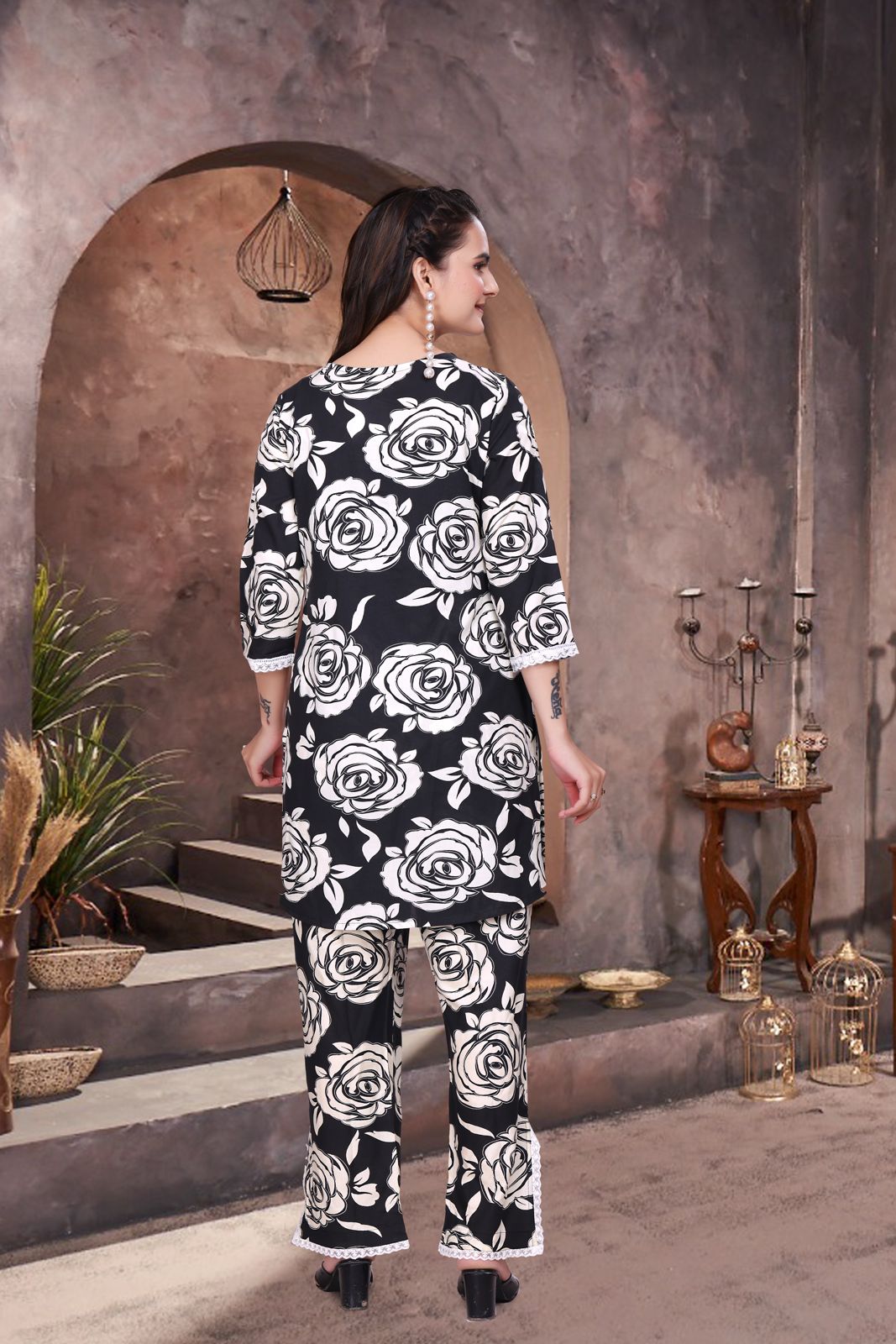 ARENIVA - Black Colour Premium Co-Ord Set for Women
