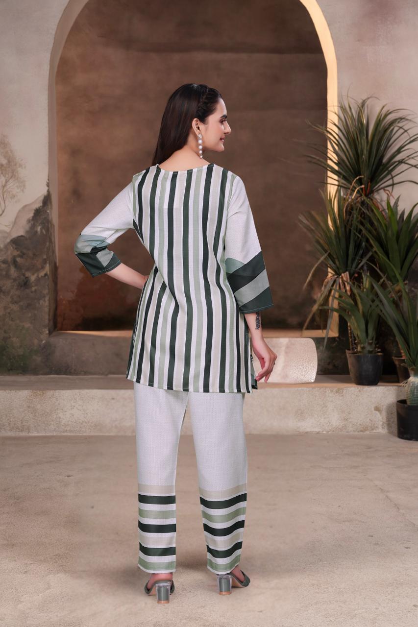 Multicolour Abstract Print Designer Women’s Co-Ord Set