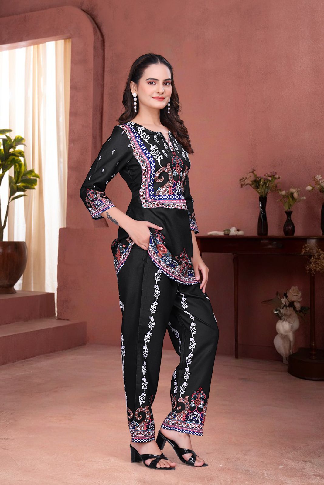 Classi Black Colour Women's Designer Co-Ord Set